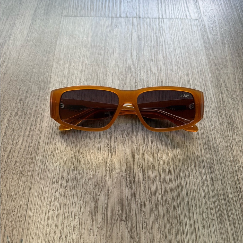 quay australia no envy tan brown square modern retro y2k sunglasses eyewear NEW